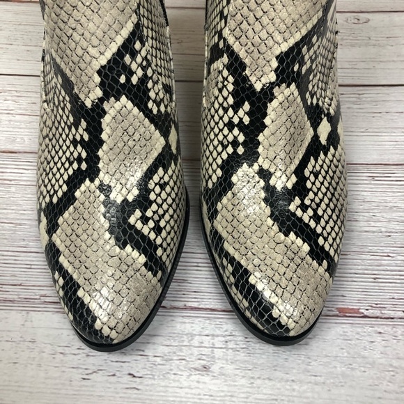 Calvin Klein Freema Two Tone Snakeskin Leather Bootie Size 8 Women - Picture 7 of 10